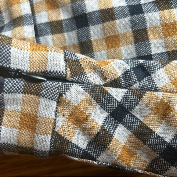 Free People Plaid yellow/black/white size 12 pleated - Picture 5 of 10